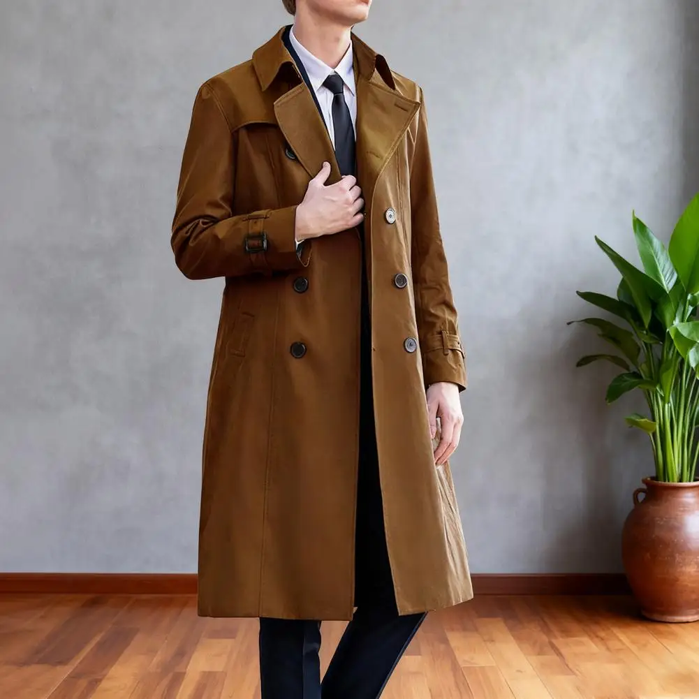 

Зимние мужские плащи, роскошные мужские теплые ветровки средней длины, повседневные мужские деловые удобные пальто, одежда