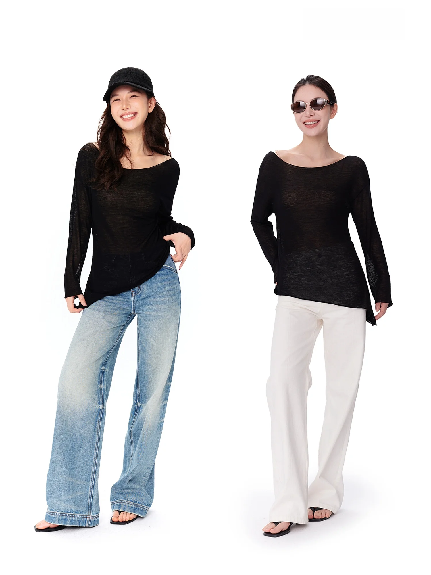 

Женский вязаный топ LUMIEN из 100% шерсти, новинка весны, повседневный свободный крой, с длинным рукавом, на одно плечо, теплый, для ношения под одеждой