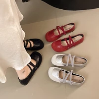 ClaWave Women Two Tone Crisscross Strap Ballet Mary Jane Flats Soft Casual Loafer Low Heel Slip On Daily Walking Ballerina Shoes - Image 4