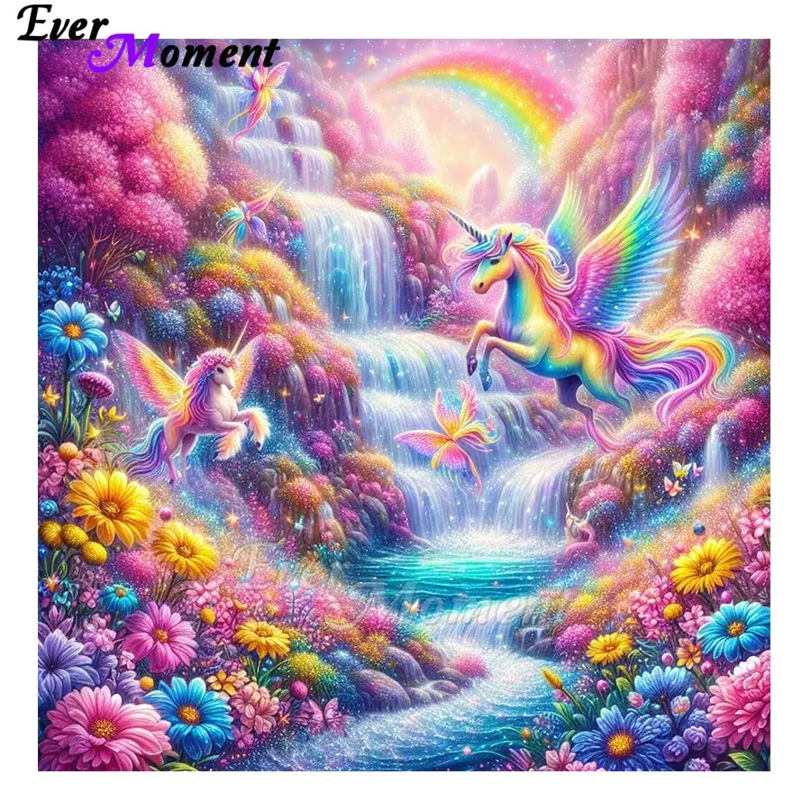 

Ever Moment Diamond Painting Fairyland Unicorn DIY Handmade Craft Kit Mosaic Art Wall Hangings Home Decor ASF3006