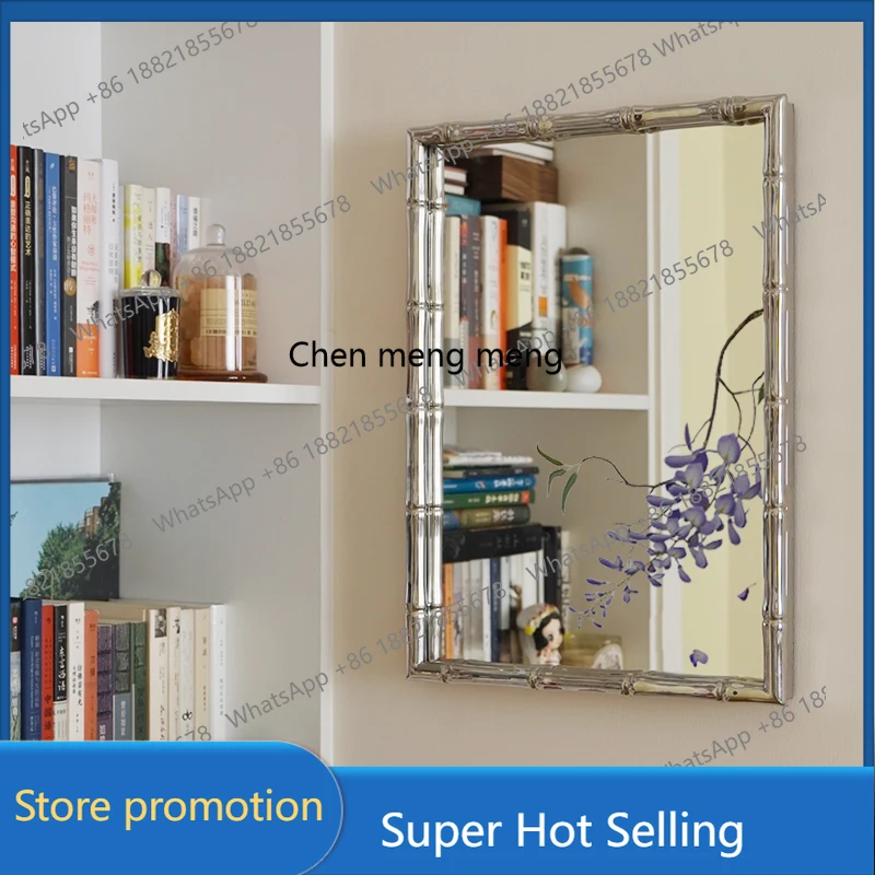 A17 French Chinese style mirror painting bathroom dresser bust mirror retro decorative painting restaurant hanging painting