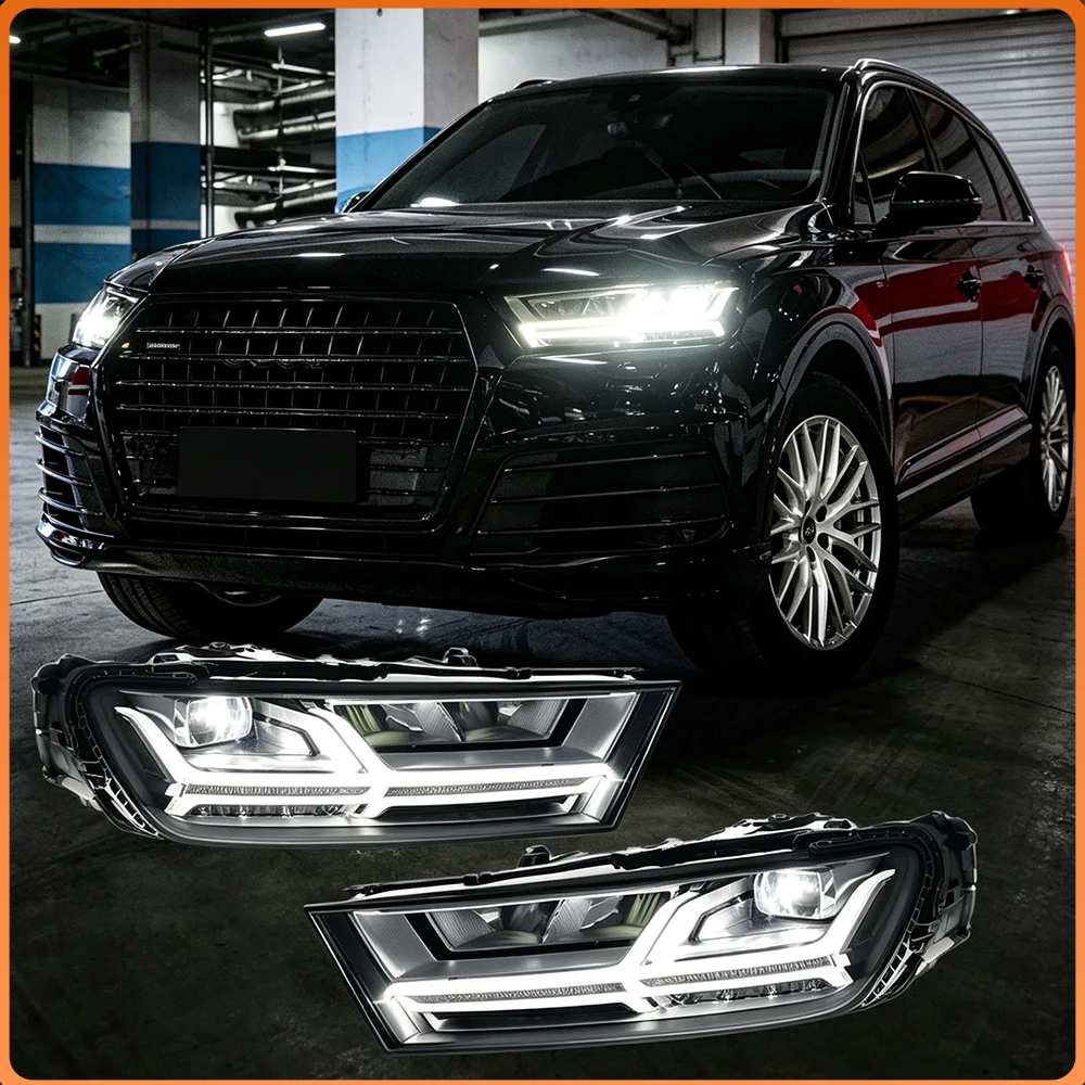

High Quality High Configure LED Lens Auto Headlights Assembly Plug and Play Car Front Lamps Accessories For Audi Q7 2016-2019