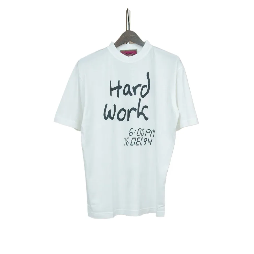 

Christopher Nemeth Summer Fun Letter Tees Pattern Printed Round Neck Short Sleeved T-shirt for Men