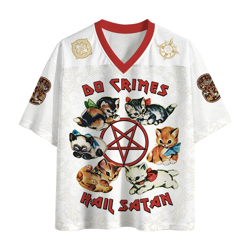 New Sports Mesh Jersey,QuickDrying Sports Short Sleeved Jersey,Upgraded Fabric,Mesh Knitted Fabric,Cute Cat Emoji Pack,Y2K Trend