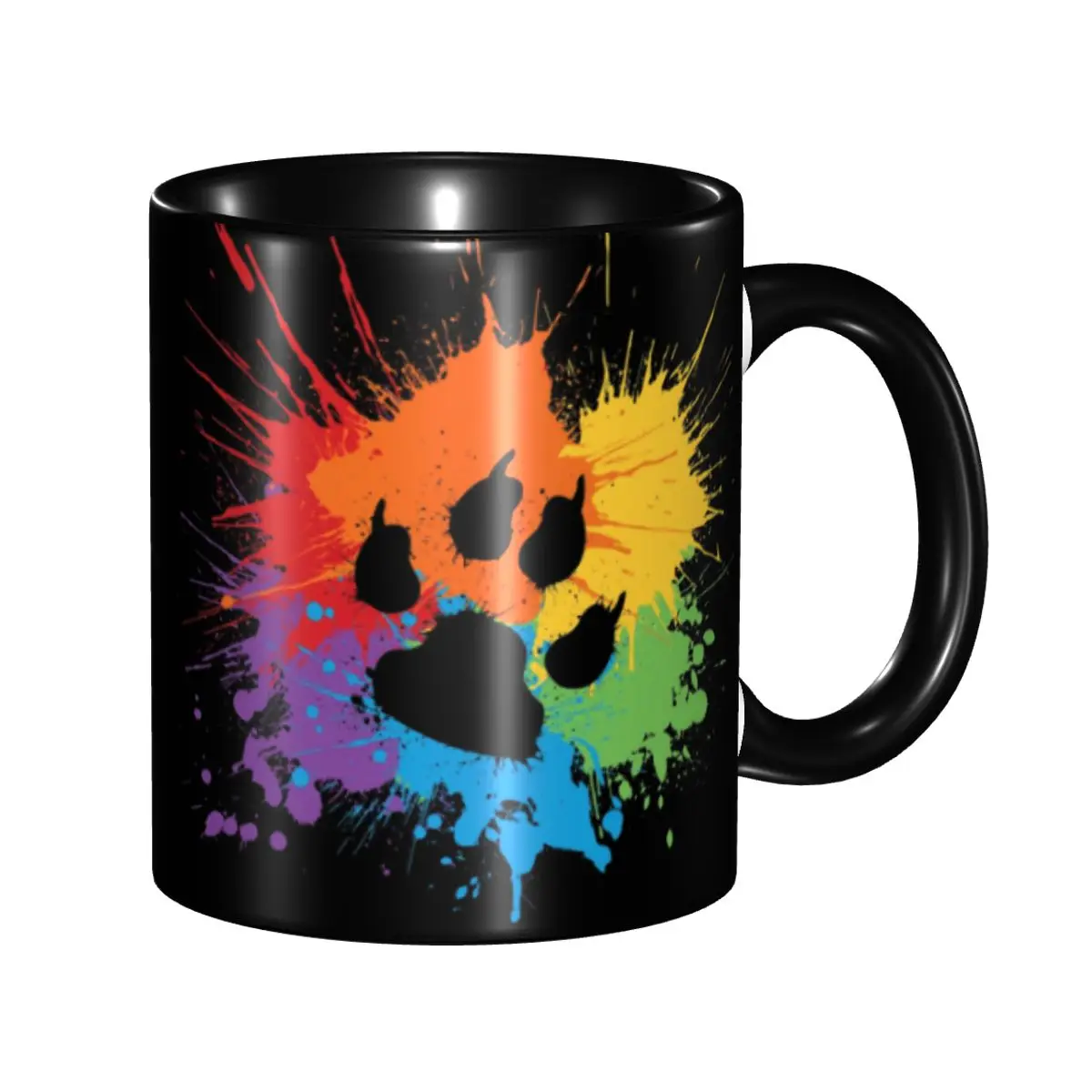 

Gay Bear Paw Pride Coffee Mug DIY Personalized GLBT LGBT Rainbow Pride Ceramic Mug Cup Creative Present
