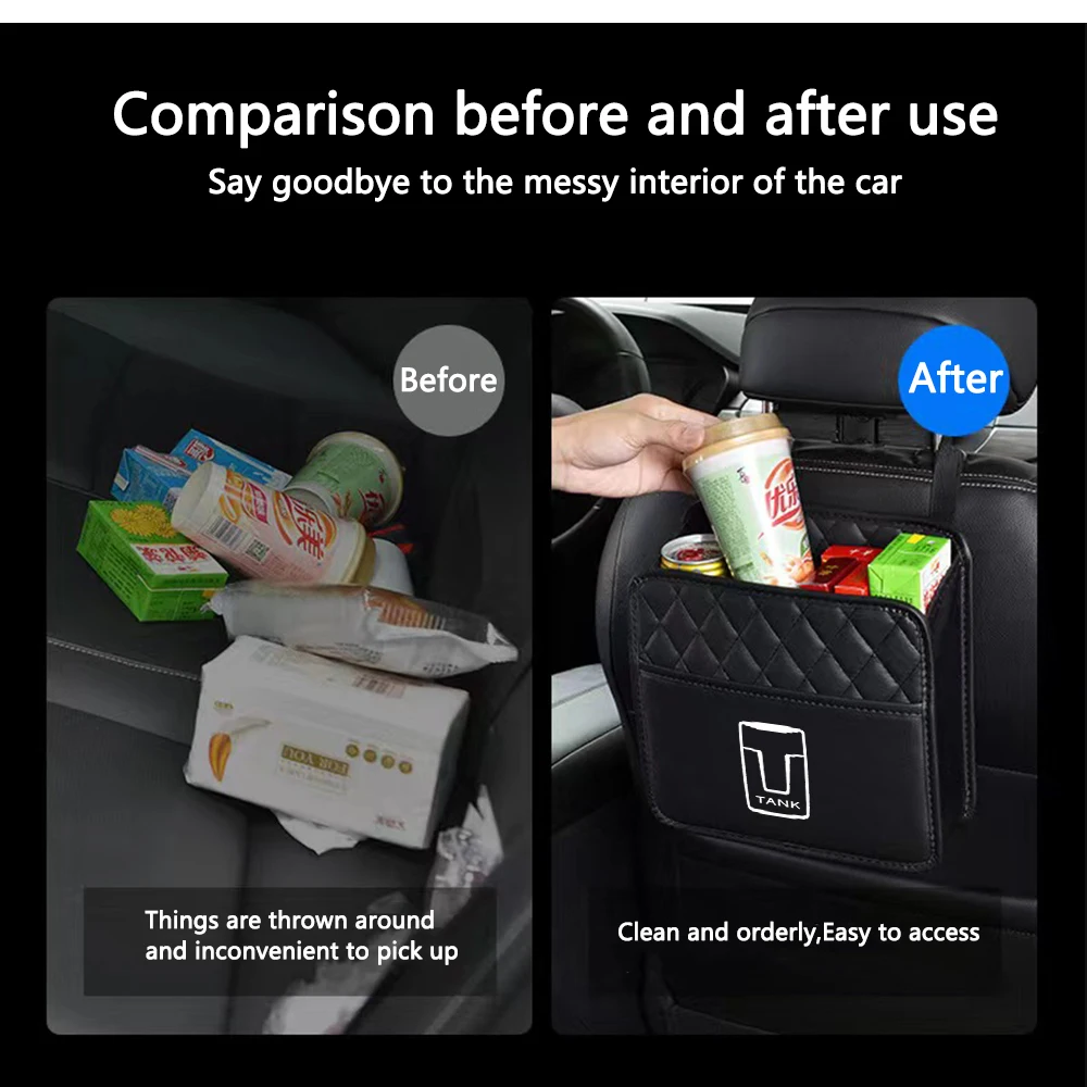 For Great Wall TANK 300 500 2022 2023 Auto Accessories Car Seat Back Storage Bag Multi-function Pocket Box