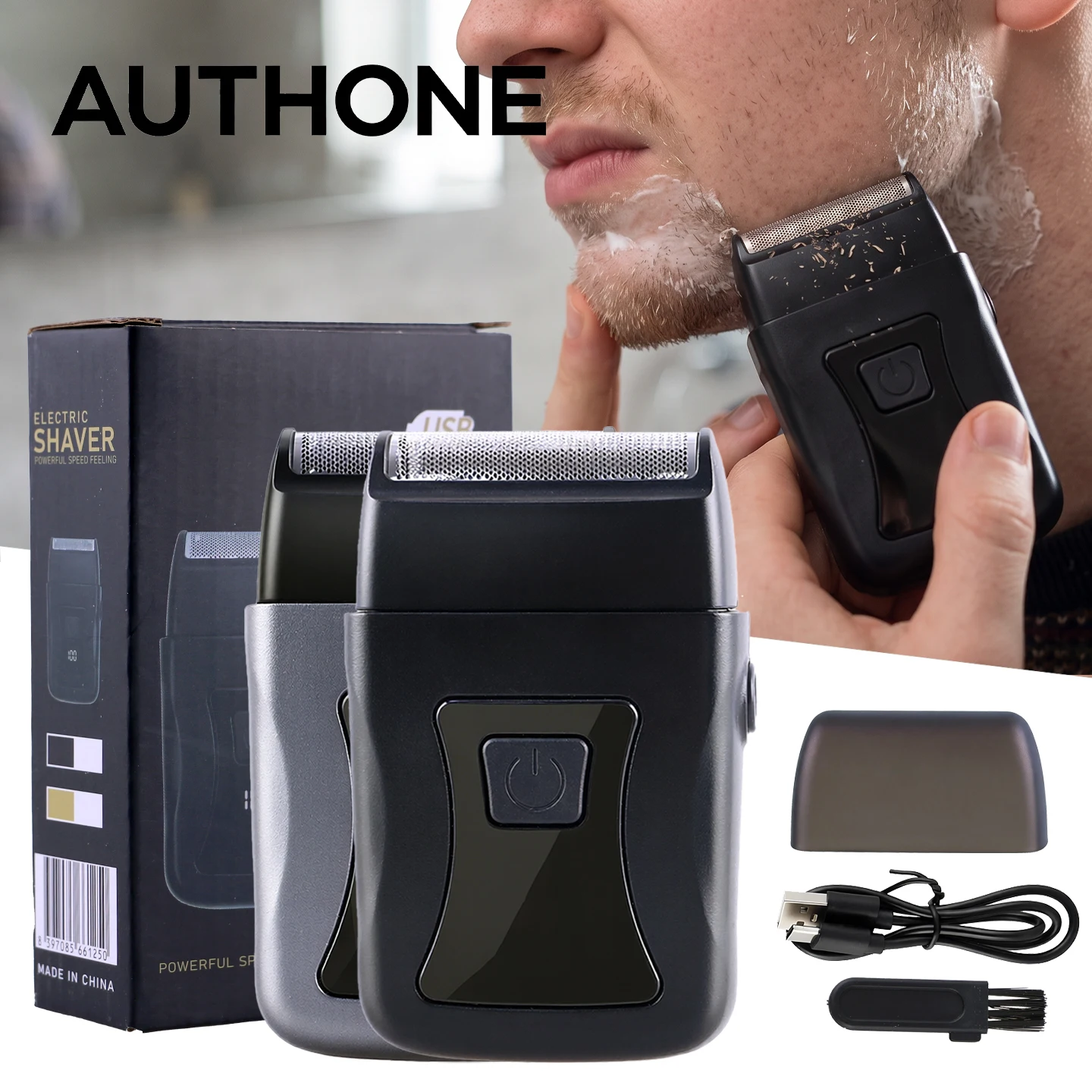 AUTHONE Popular Men's Shaver Convenient Mini Shaver Home Travel Electric Shaving Machine Sideburns Hair Trimming Machine