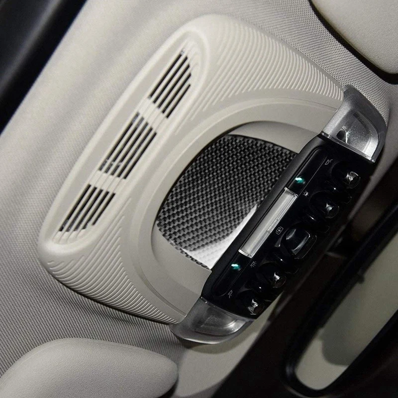 for Mini Cooper F55 F56 F60 Carbon Fiber Car Reading Lamp Light Interior Cover Trim Sticker Accessories