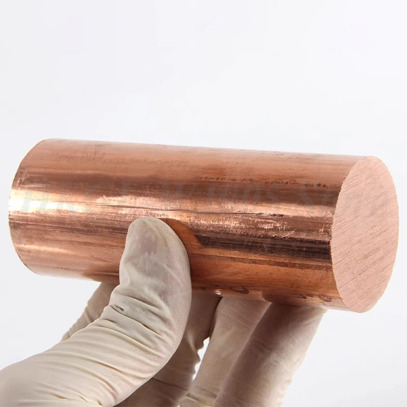 Dia 8-100mm T2 Red Copper Round Bar Rod Solid 99.9% Pure Copper Rod Length 100/150/200/250/300/400/500mm Customizable