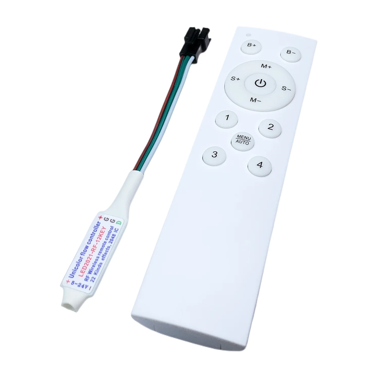 12-24V Flowing Water Controller Wireless Switch Wiring Free ,5-24V Single Color Flow Controller RF 12key Wireless Remote Control