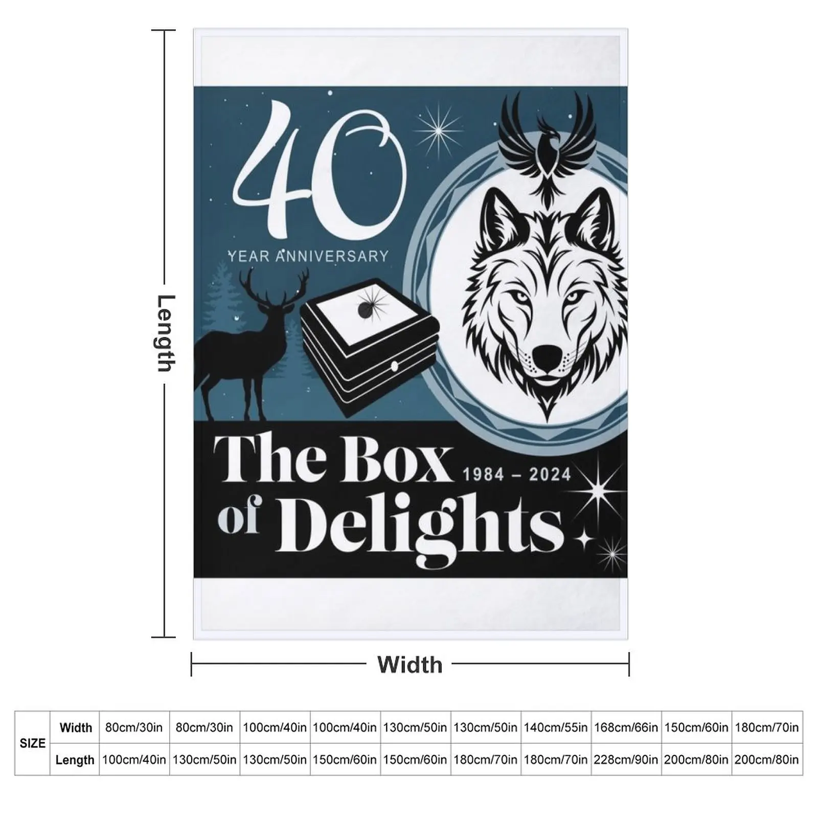 Box of Delights - Main Image 40 year Anniversary 2024 Throw Blanket Multi-Purpose Luxury Designer Sleeping Bag Sofa Blankets