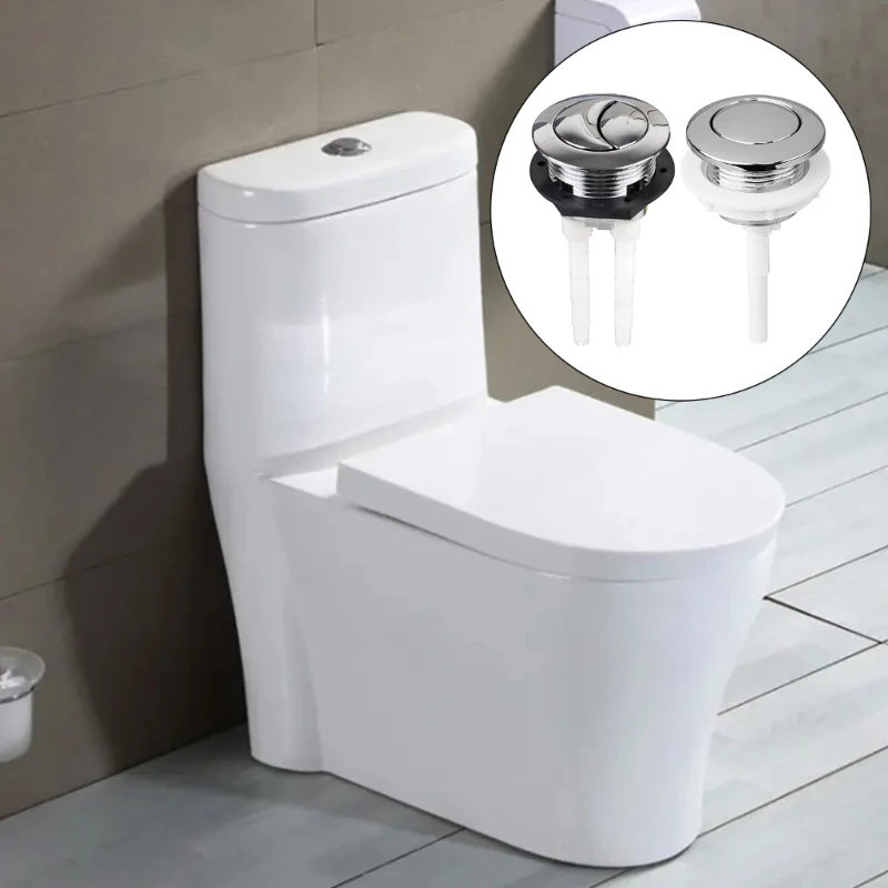 Single/Dual 38mm Flush Toilet Water Round Rods Push Button Water Saving for Cistern Bathroom Toilet Accessory A0KF