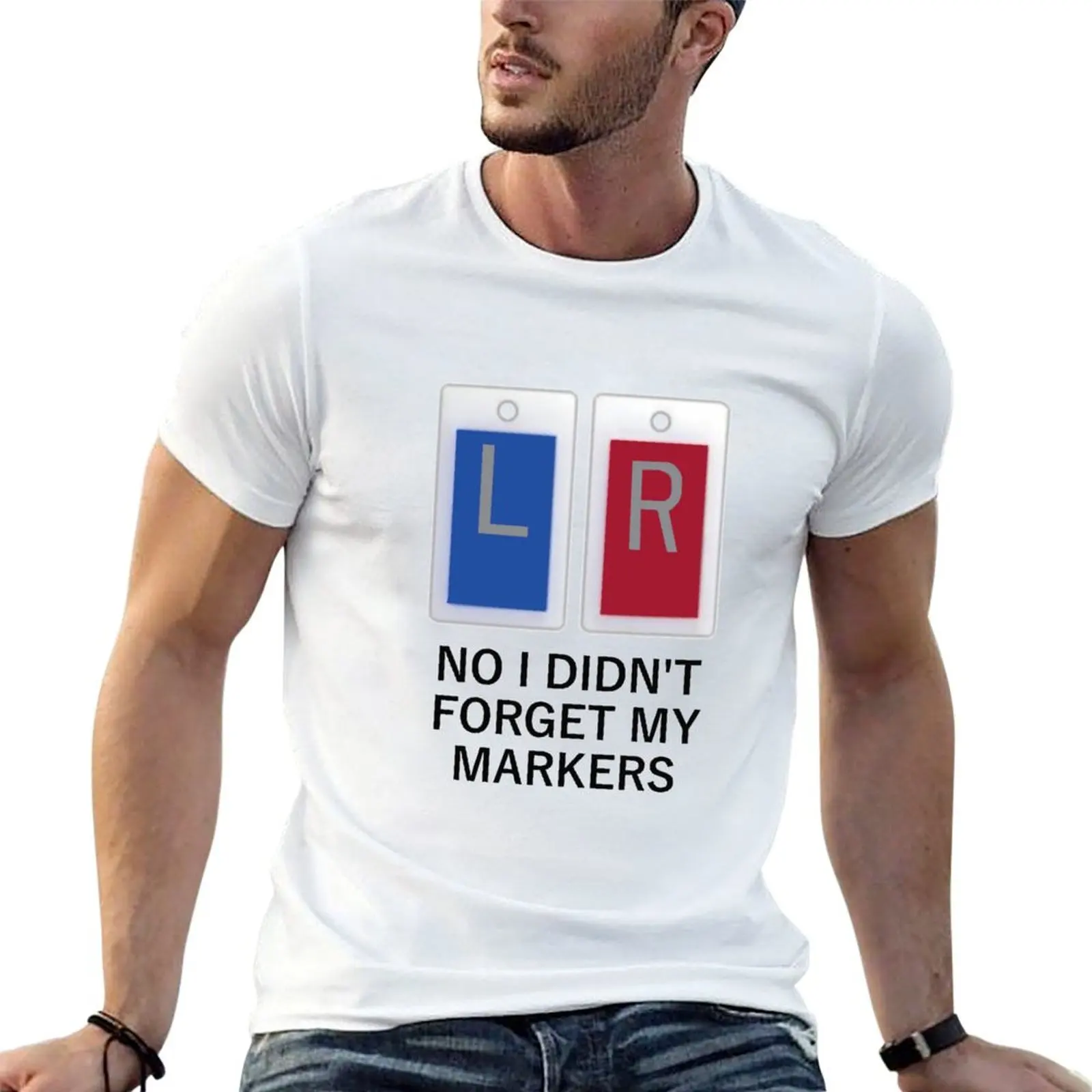 No I Didn't Forget My Markers T-Shirt Trendy Casual Short Sleeve Shirt