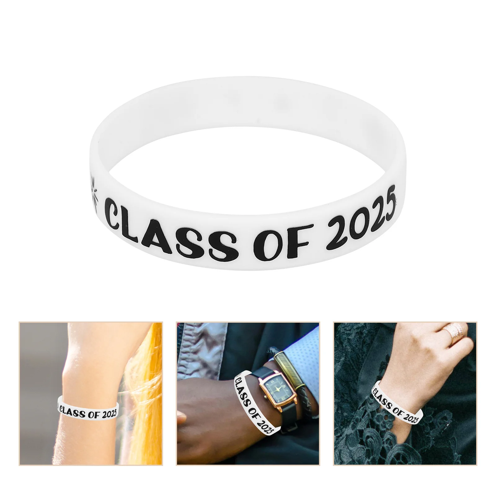

20Pcs Graduation Season Silicone Wristbands Adjustable Size Comfortable Graduation Party Bracelets Accessories