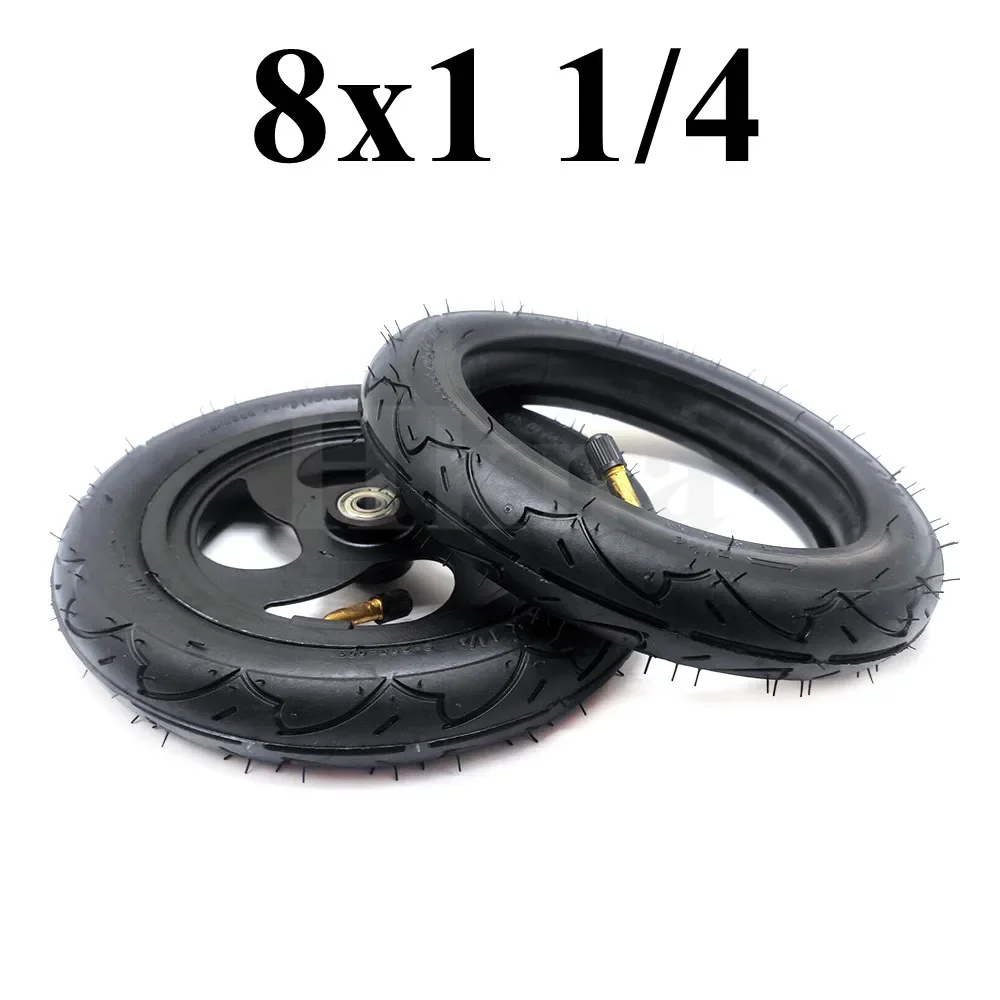 8X1 1/4 Inner Outer Tire 8 Inch Pneumatic Wheel  Tyre for Mini Electric Scooter Baby Carriage Wheel Replacement Parts