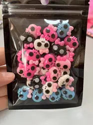 30Pcs Mixed Kawaii Cartoon Candy Bunny Skeleton Bear Flat Back Decoration Charm Parts  Junk Phone Case Ipadcase Diy Crafts