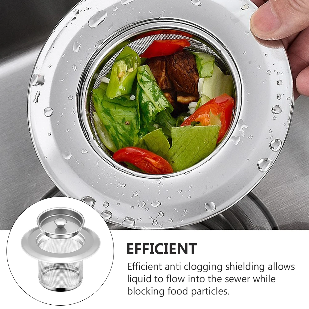 

2 set Stainless Steel Sink Strainer 2 Sets Kitchen Filter Drainage Tool For Kitchen Bathroom Sink Drainer Waste Disposal Supply