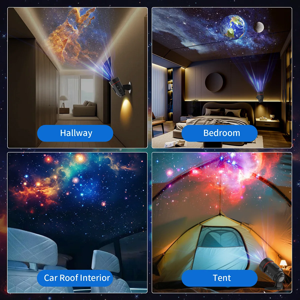Creative Night Light Telescope Starry Sky Projection Light Starry Sky Bedroom Ceiling Star Sky Light Starlight Wall Atmosphere