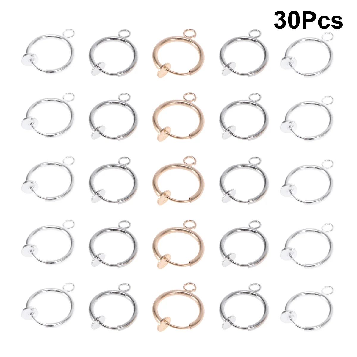60 PCS Delicate Earrings Accessories Beautiful Clip DIY Jewelry Making Supplies Clips for