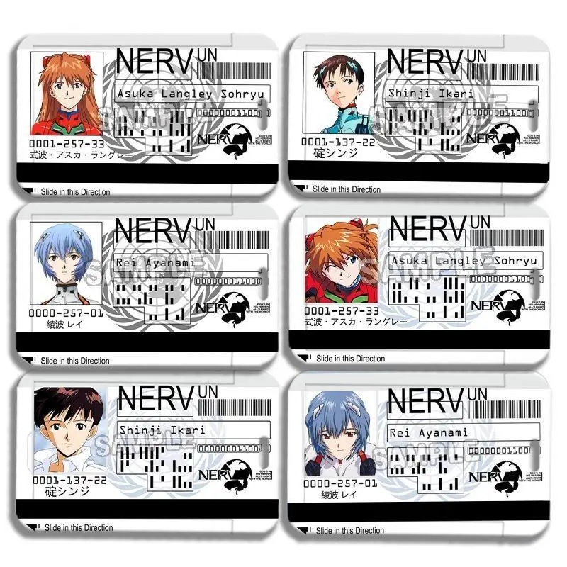EVA Evangelion Charakterkartenhülle Tragbarer Plastikkartenhalter für Schule, Büro, Arbeit, Ausweis, Türzugangskarten-Schutz, Fangeschenk – Detail 1