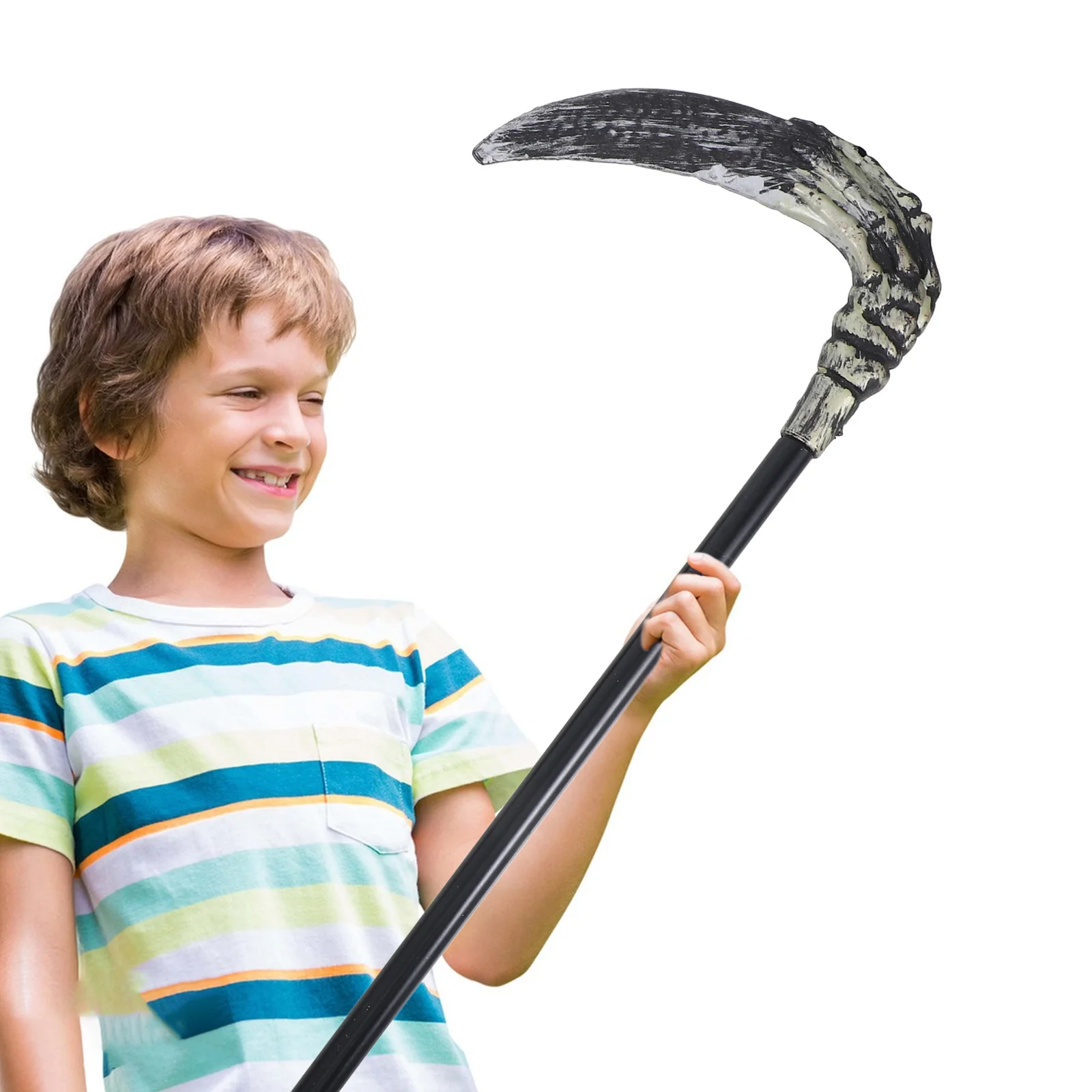 2 ชิ้นเครื่องตัดพลาสติกพร็อพปาร์ตี้ฮาโลวีนสมจริงสามแฉกเครื่องแต่งกายอุปกรณ์เสริมสำหรับคอสเพลย์คาร์นิวัลตกแต่งจำลอง