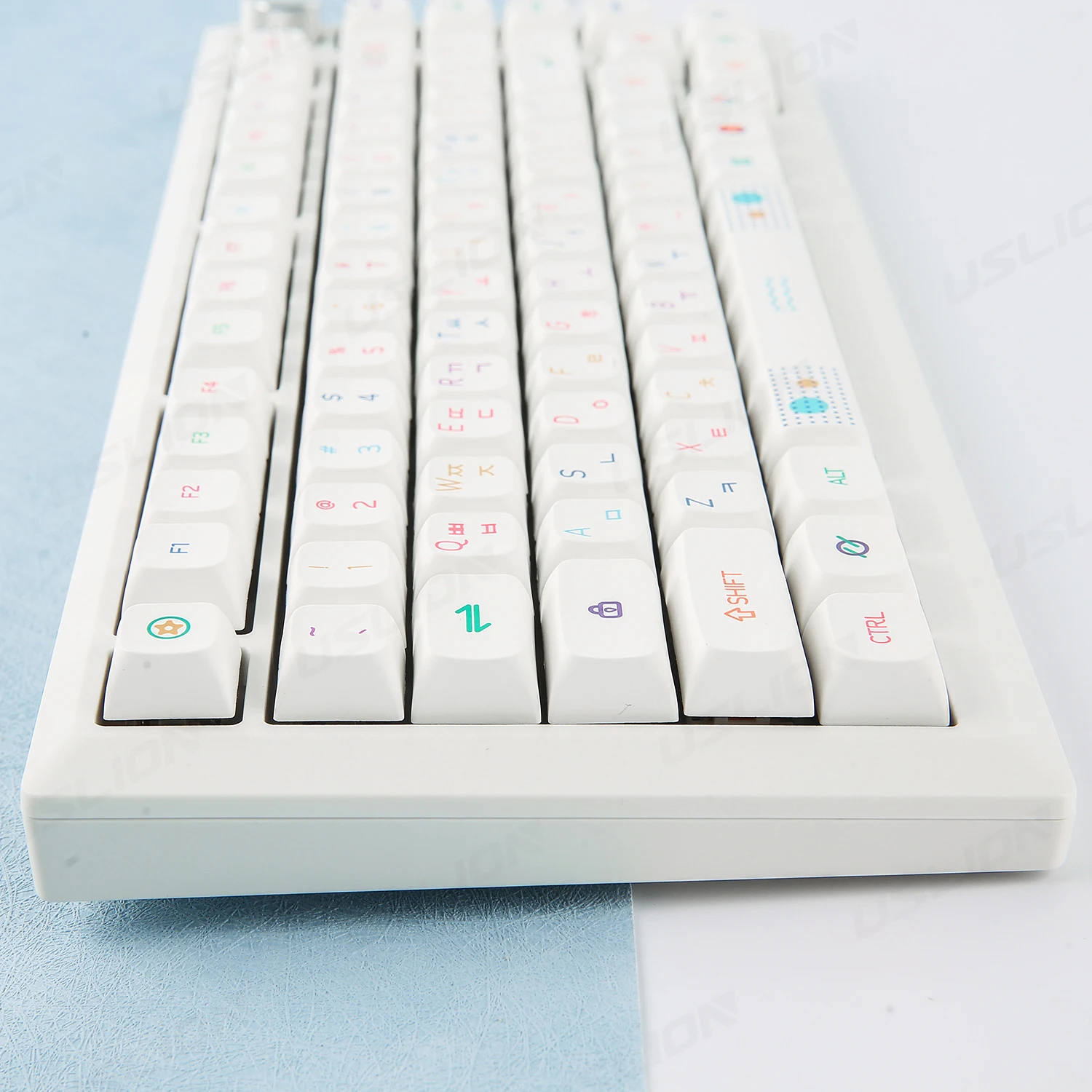 127 مفتاح PBT Keycap Neon Theme XDA Profile للألعاب RGB أغطية مفاتيح لوحة المفاتيح الميكانيكية لمفتاح Cherry MX باللغة الإنجليزية.