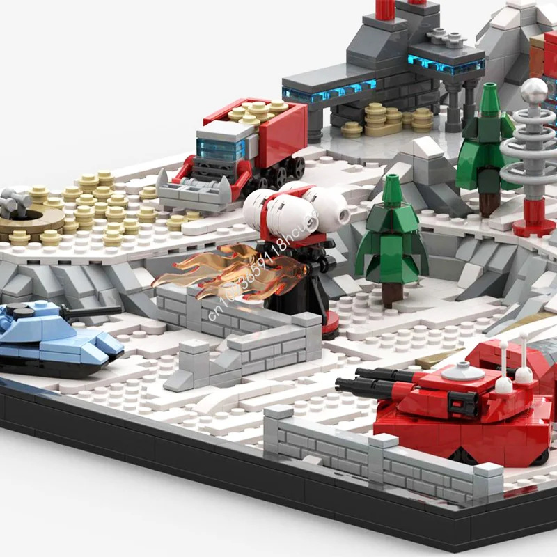 1646pcs Command & Conquer (C&C) Red Alert - Soviet Base Creative Street View Model Moc Building Block Bricks Toys for Kid Gifts