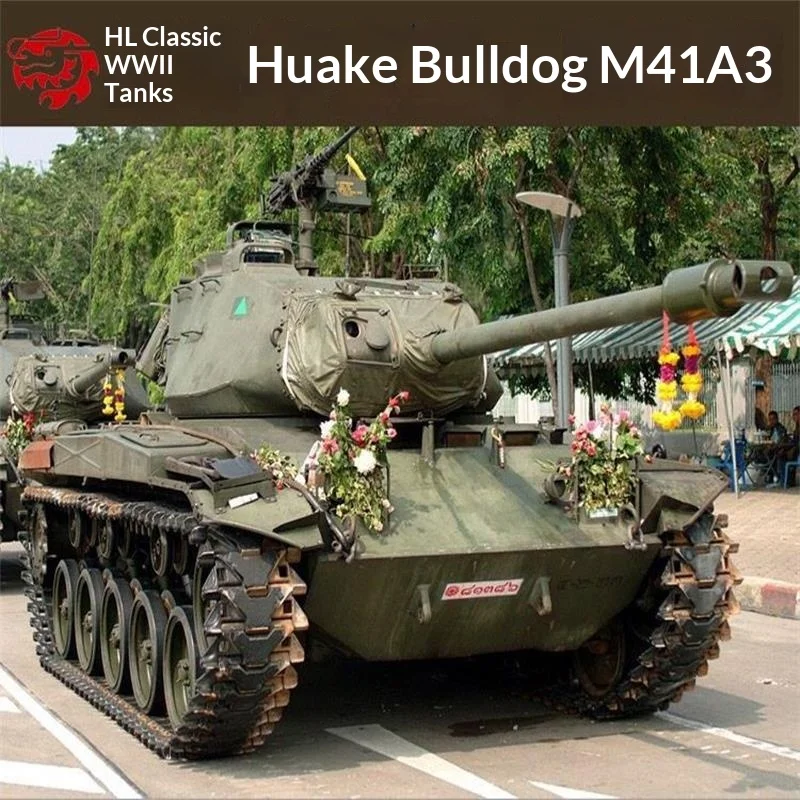 Henglong Huake M41A3 char lourd télécommandé modèle de Combat militaire jouet Version 7.0 adapté aux garçons et cadeau parfait