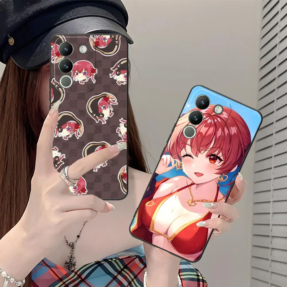 

Holo Houshou Marine Phone Case for VIVO V60 V50 V40 V30 V29 V27 V25 V23 Pro Lite 5G Soft TPU Shockproof Cover