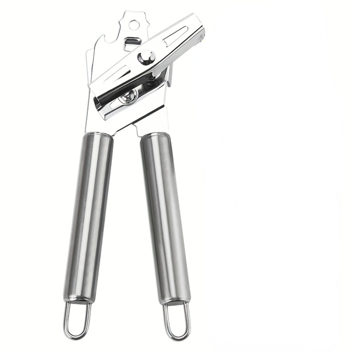 

Heavy-Duty Stainless Steel Manual Can Opener with Comfort Grip - Smooth Edge, Sharp Blade & Multifunctional Bottle Opener