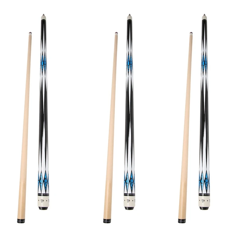 

3Pcs Pool Cues,57Inch Cue Sticks Maple Wood Billiard Cue Sticks Cue Stick For Professional Billiard Players,Blue