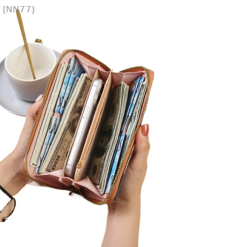 1 szt. Vintage Portfel Damski z Kontrastowymi Kolorami, Wytrzymała Torebka na Monety z Zamkiem Błyskawicznym