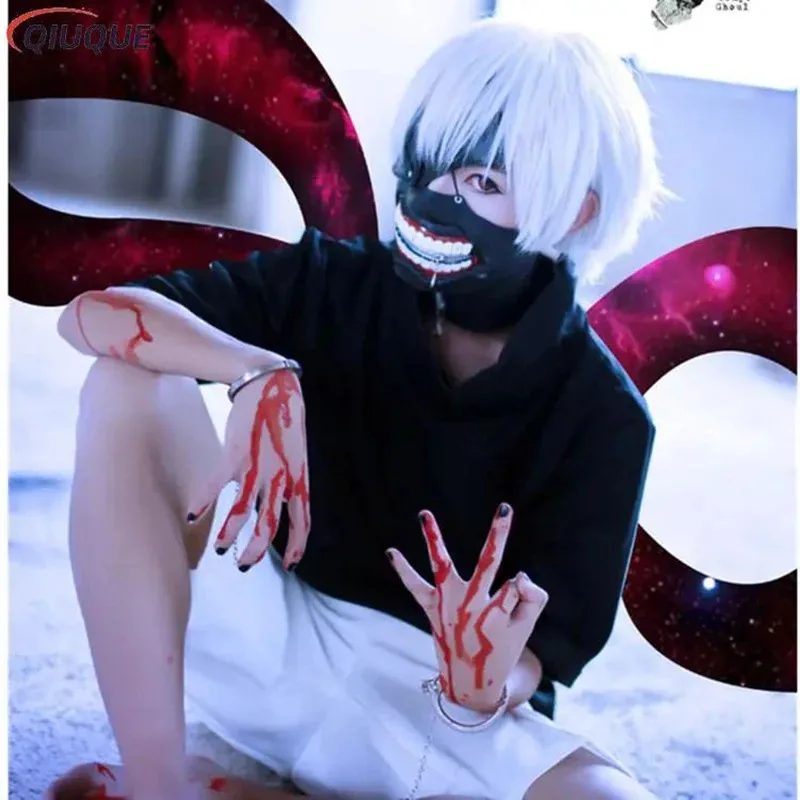 

Kaneki Ken Косплей Костюм Парик Маска Топы Шорты Мужчины Женщины Хэллоуин Вечеринка Наряд Аниме Гуль Косплей Костюм Ролевые Игры Одежда