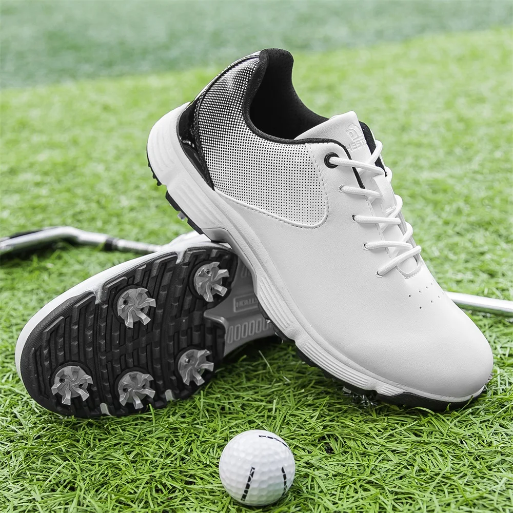 New Cool Men Golf Athletic Training Shoes with Spikes Comfortable Male Golfer Sport Sneakers Plus Size 48 49 Youth Golfing Shoes