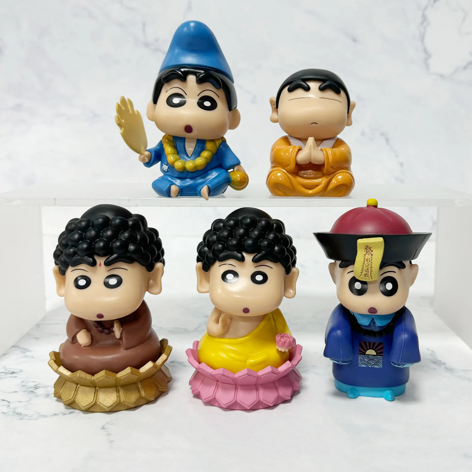 New Crayon Shin-chan Anime Figurine Cos Buddha Action Figure PVC Handmade Model Hobby Toys Doll Collection Birthday Gift