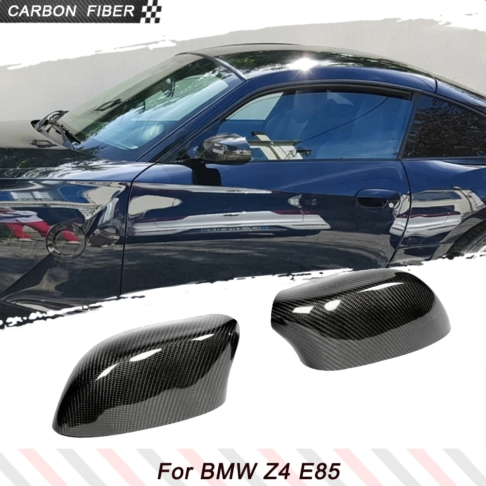 Carbon Fiber Car Rearview Side Wing Mirror Covers Fits for BMW Z4 E85 2002-2008 Add-on Style Car Rear View Side Mirror Caps