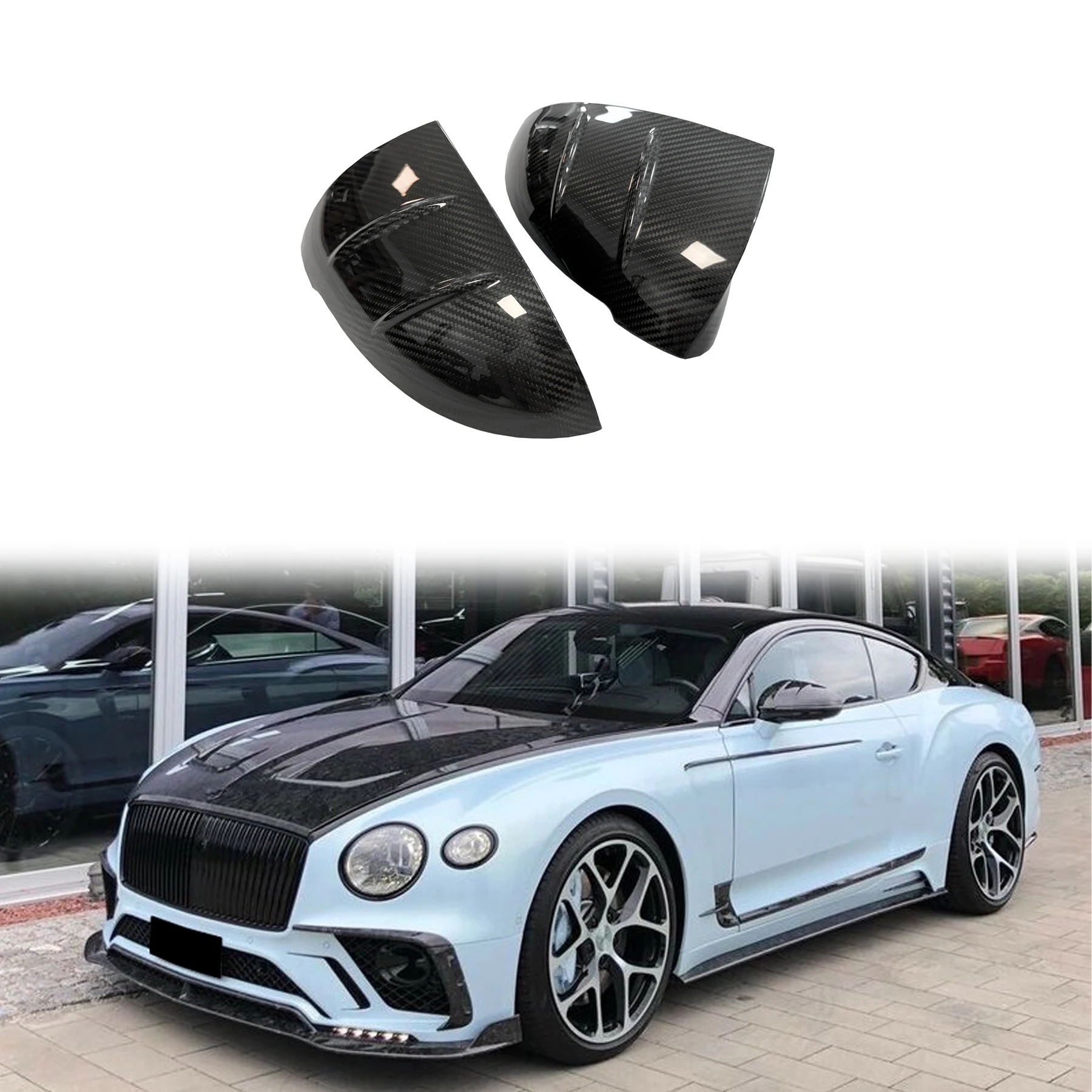 

Bentley Continental GT Auto Parts M Style Dry Carbon Fiber Auto Accessory Rear View Mirror for Bentley Continental GT