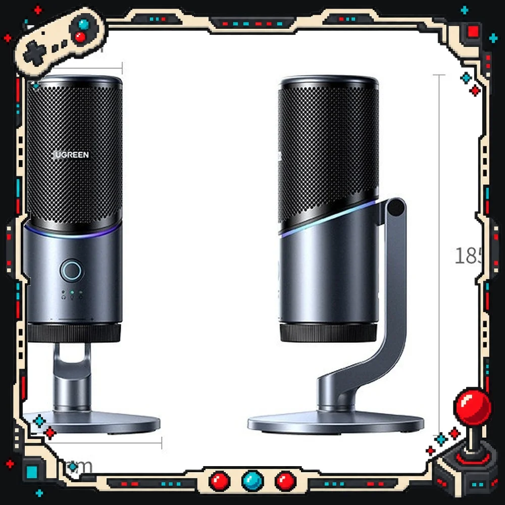 UGREEN CM769-35629 USB Condenser Microphone Desktop Stand DSP Noise Reduction 96kHz RGB for PC