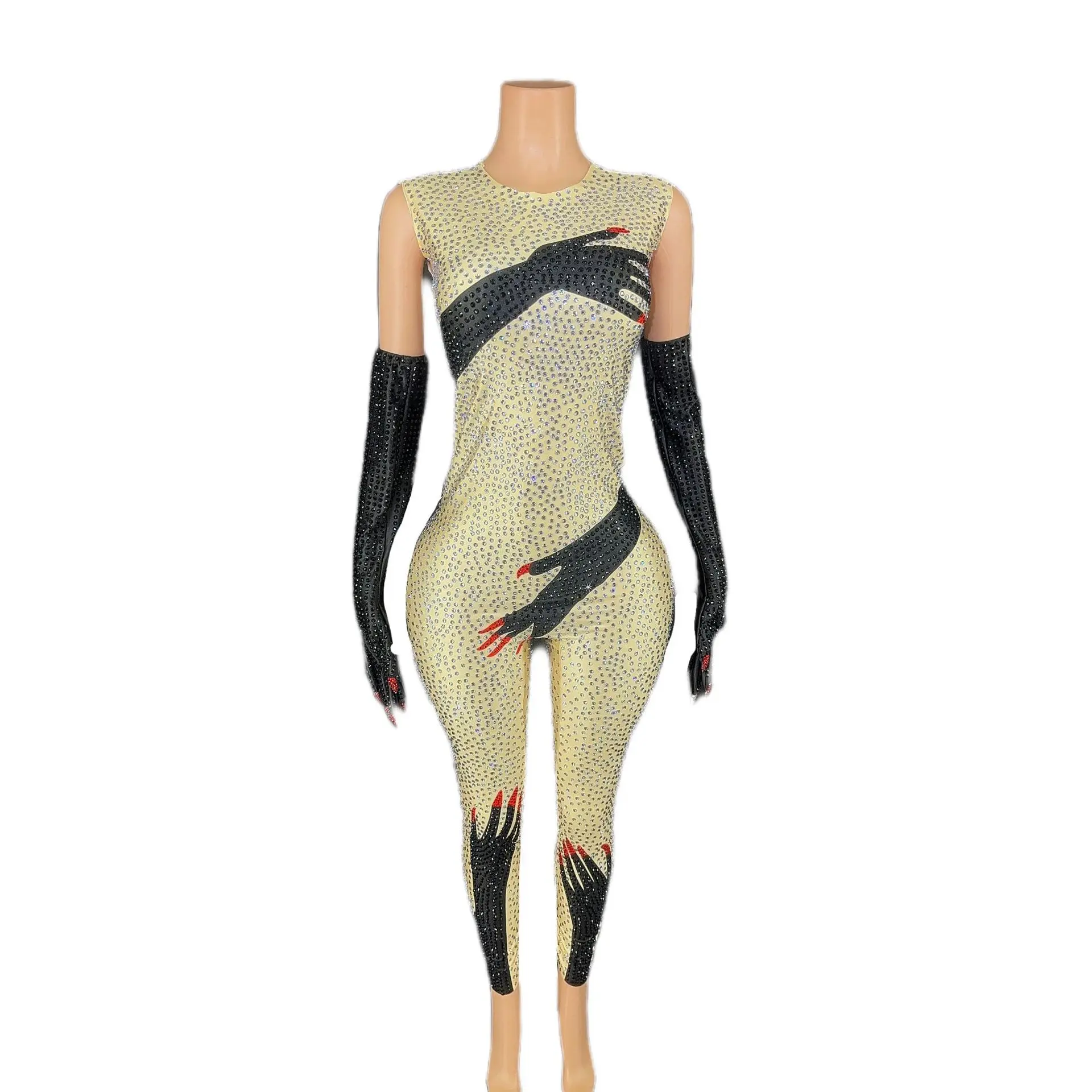 

Electronic Music Festival Nightclub Sexy Costume Women's Clothing Party Jumpsuit Stage Overall Evening Dress Source
