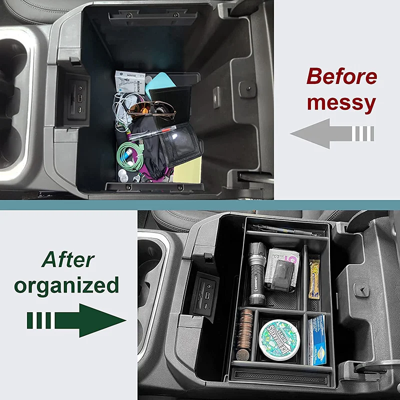 For Chevy Silverado/GMC Sierra 2500/3500HD 2020 2021 2022 2023 Accessories Organizer Bracket Tray Container Stowing Glove Box 3