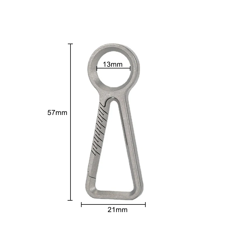 Titanium Alloy Keychain EDC Key Holder CNC Integral Molding Process Simple Key Ring Quick Release Spring Clips Hooks