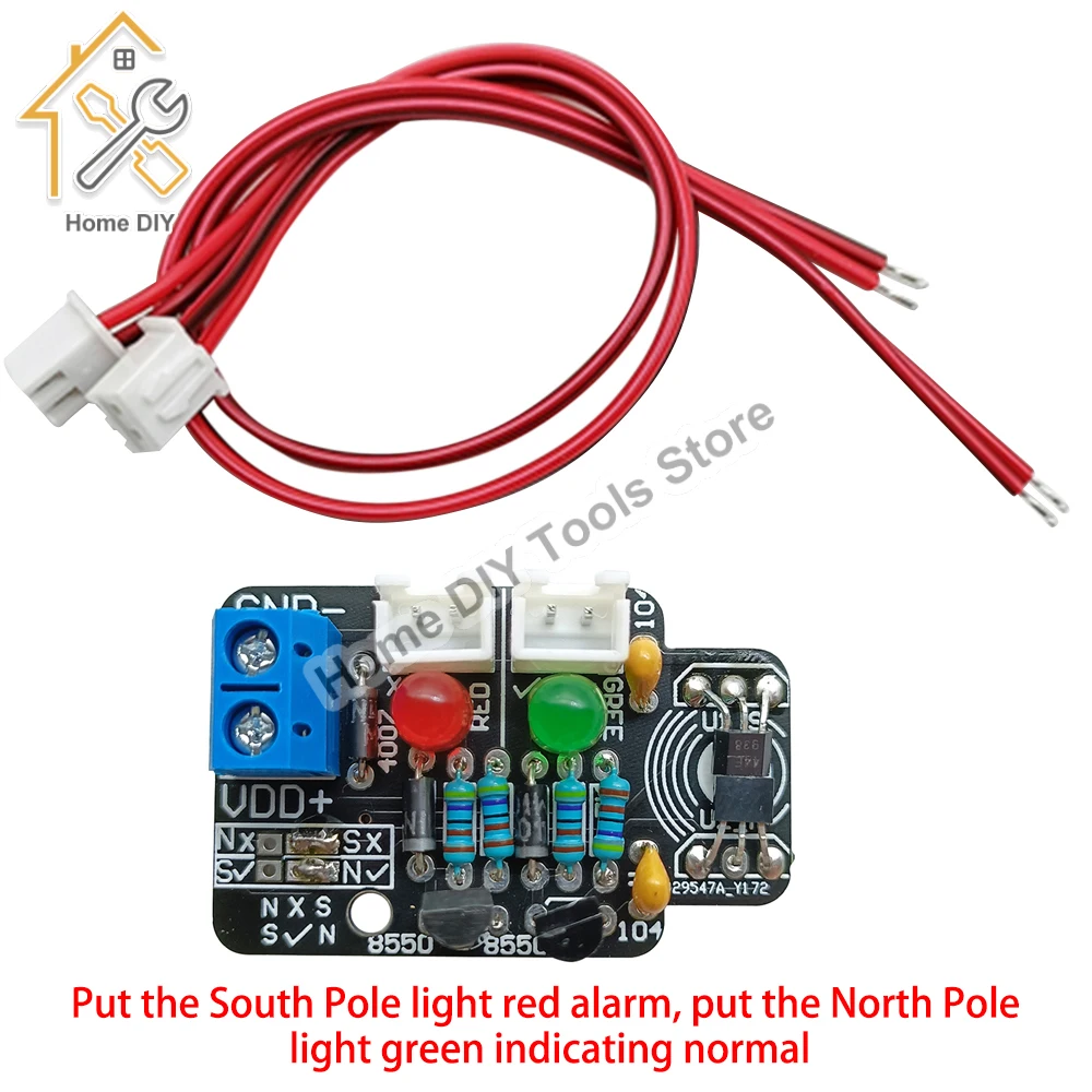 Módulo de Indução Magnética 5V a 20V DC High Precision Hall Effect Magnetic Sensor Module Pole Resolver Module