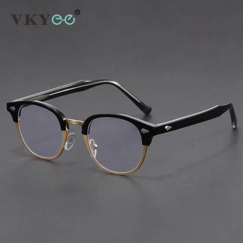 Imagen 2 del producto VICKY, nuevo, diseño redondo geométrico Retro Simple, montura grande, gafas de lectura antiluz azul, prescripción personalizable 1030