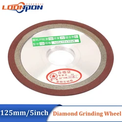 125mm Diamond Grinding Wheel Resin Bond Grinder Circle for Tungsten Steel Milling Cutter Sharpener 150/240/320/400Grit 1Pc 5inch