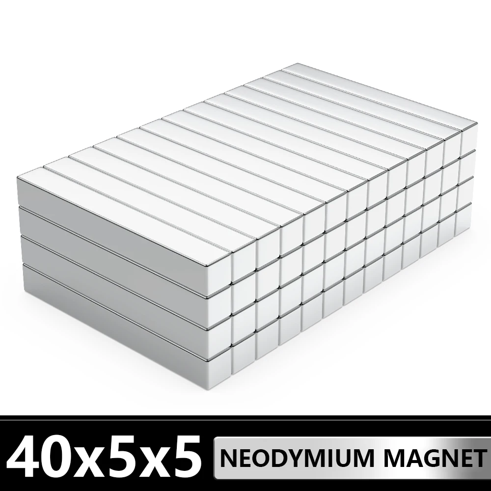 1~120Pcs Block Magnet 40mm x 5mm x 5mm N35 NdFeB Super Powerful Neodymium Magnets Strong Permanent Magnetic imanes 40x5x5