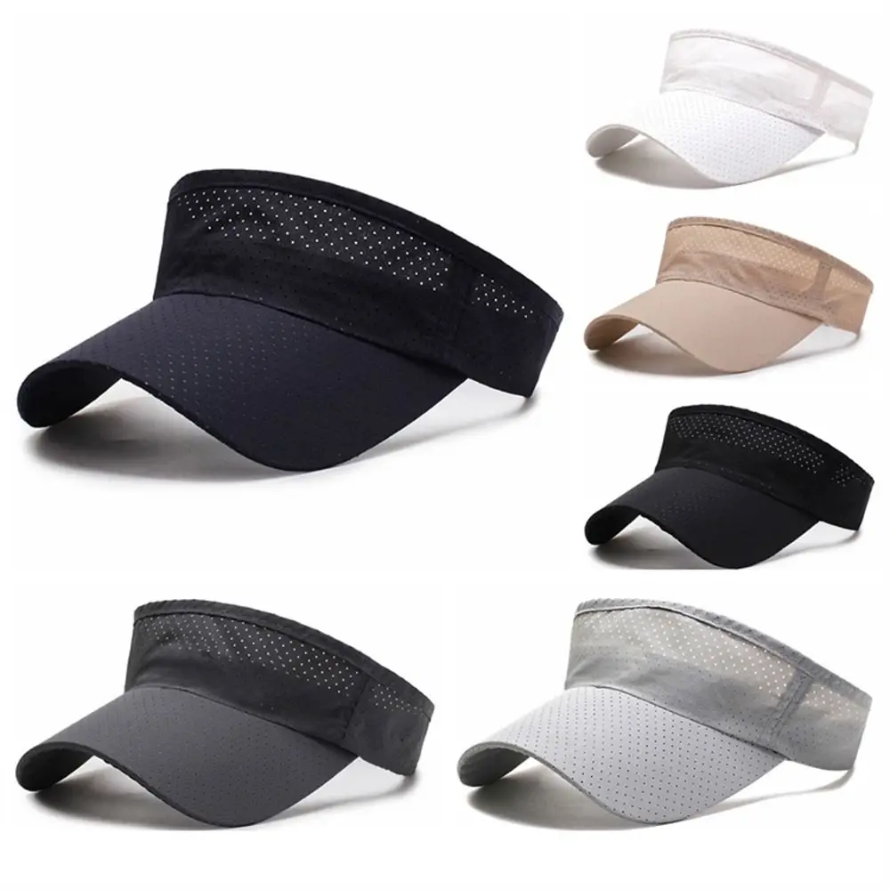 Sun Hats Breathable Running Cap UV Protection Adjustable Tennis Hat Comfortable Sun Visor Empty Top Cap Men Women