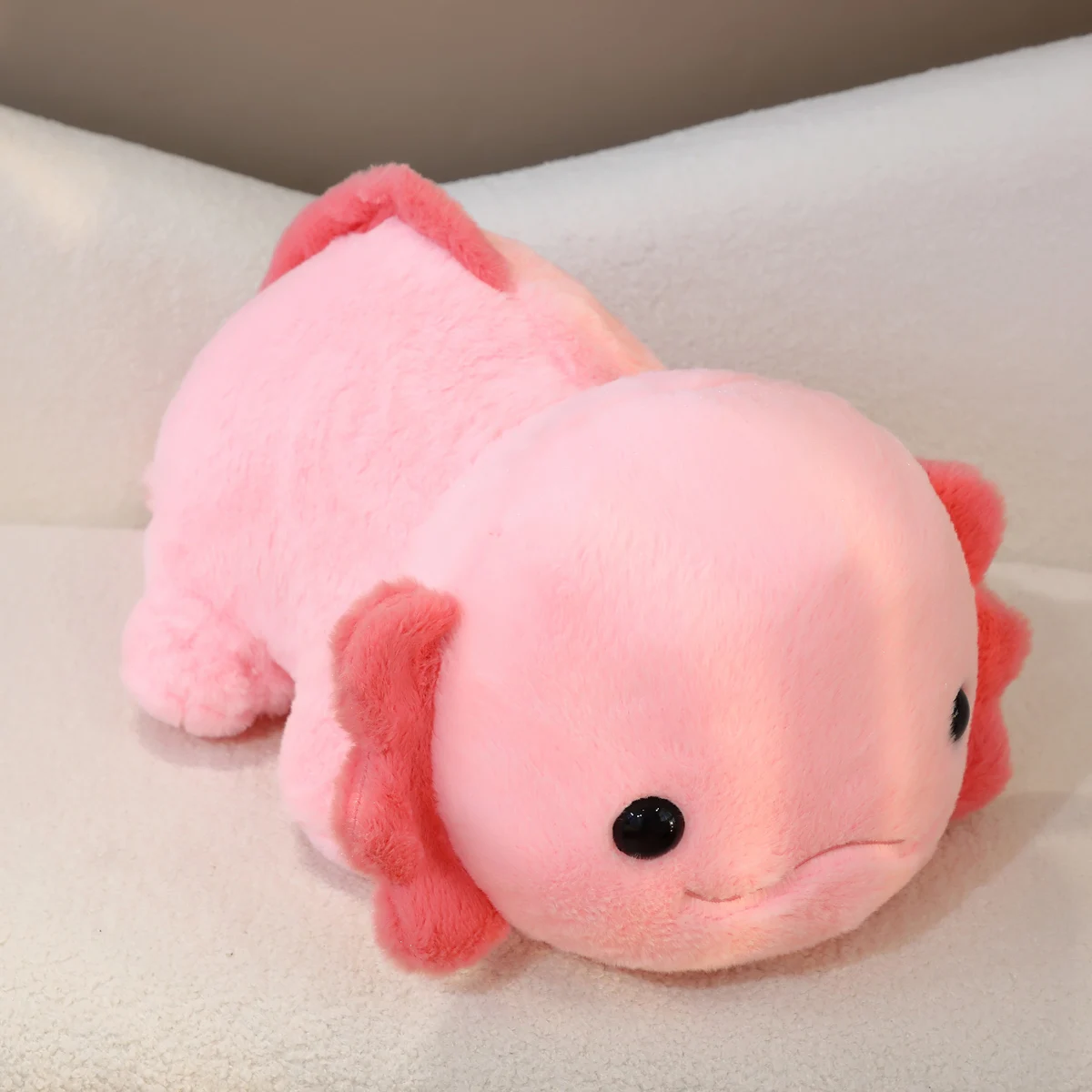 Morbido e coccoloso cuscino in peluche Axolotl rosa, bambola salamandra ripiena in poliestere, ideale per compleanno, matrimonio, festa di laurea