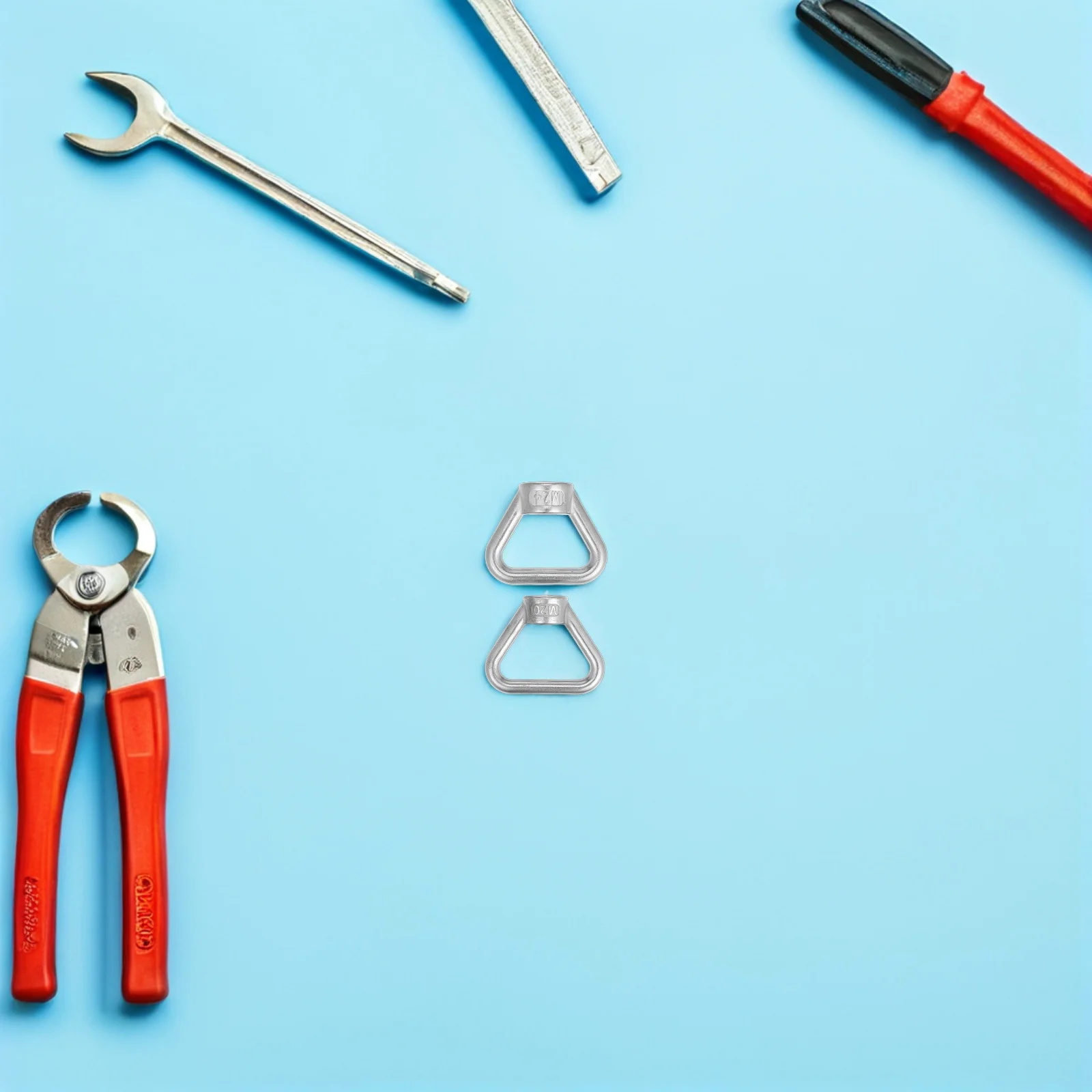 

2Pcs Stainless Steel Triangle Lifting Eye Nuts Threaded Fastener Heavy Duty Ring Nut for Marine Industrial Use