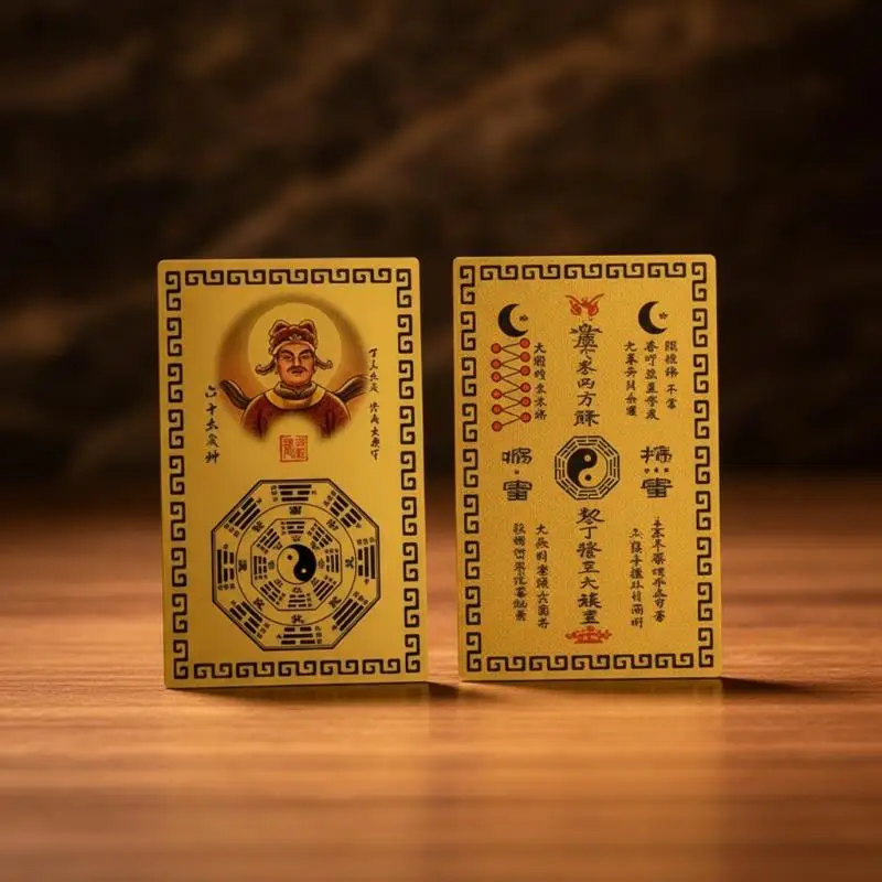 2027 Tai Sui Card Feng Shui Spiritual Prayer Gold Card Negative Energy Removal Protection Bring Peace for Personal Daily Use