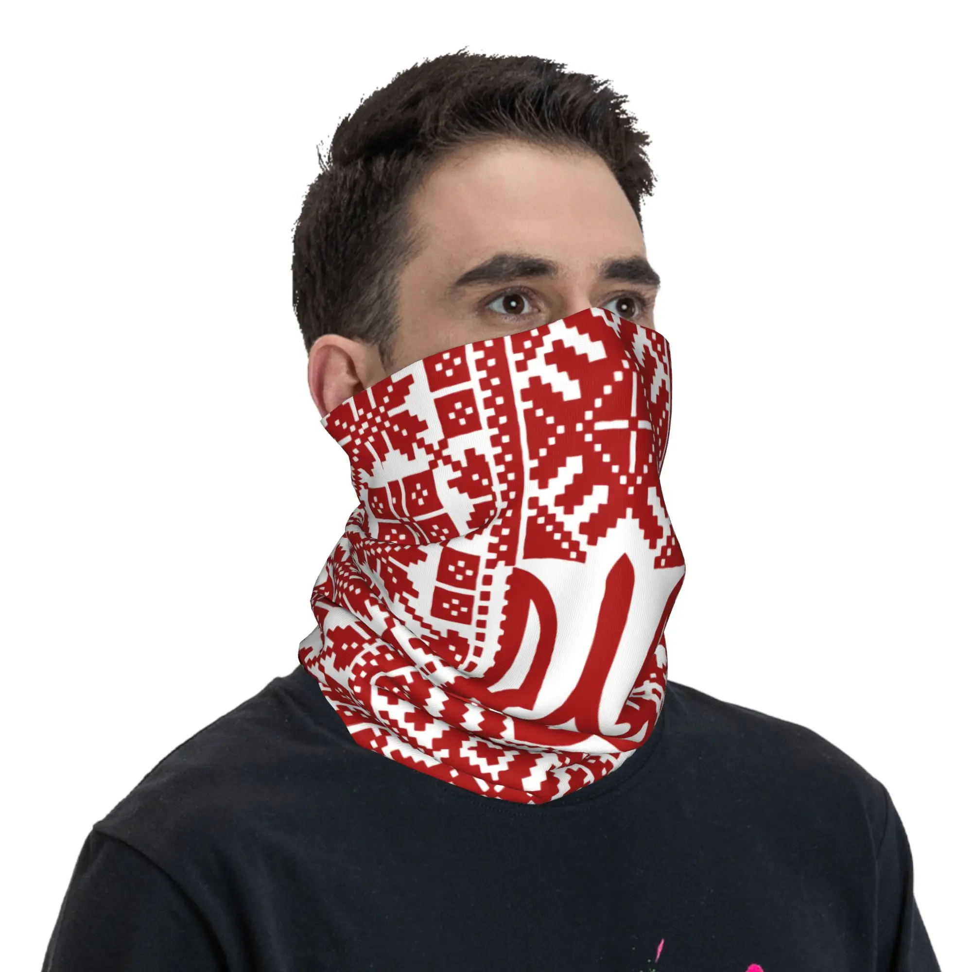 Ukrainian Belarusian Vyshyvanka Bandana Vintage Balaclava Autumn Sun Protection Bicycle Mask Soft Motorcycle Face Cover Mask